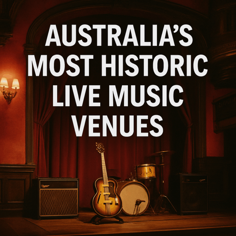 Historic Australian live music venue with iconic architecture and performance stage.