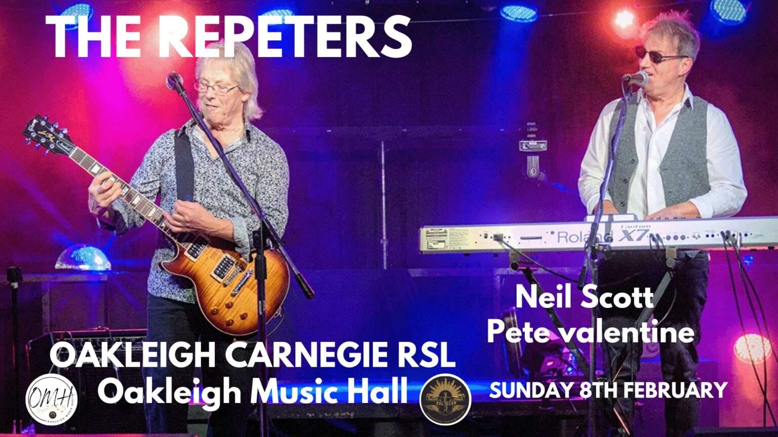 The Repeters performing classic 60s and 70s hits live at Oakleigh Music Hall