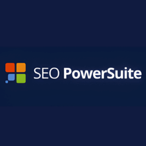 An SEO PowerSuite dashboard displaying keyword rankings, site audits, backlink analysis, and optimization tools