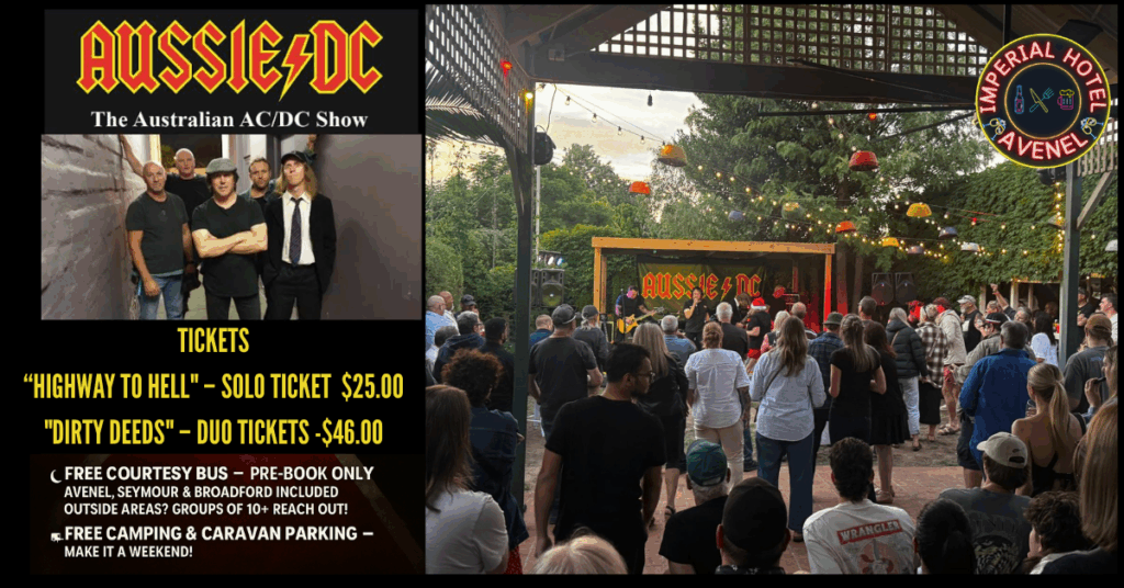 Aussie DC the Australian AC/DC show returns to AVENEL !!